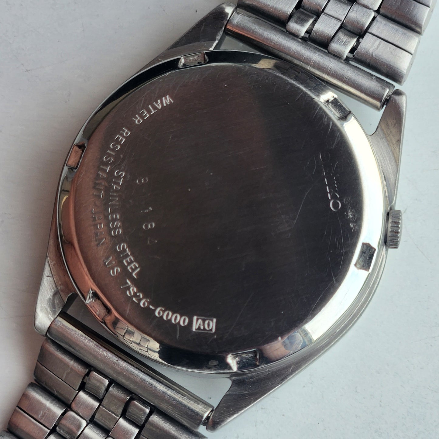 Vintage 1983 Original Seiko 5 Automatic 7S26-6000 White Face 21 Jewels Day-Date Japanese Men's Wrist Watch EG115