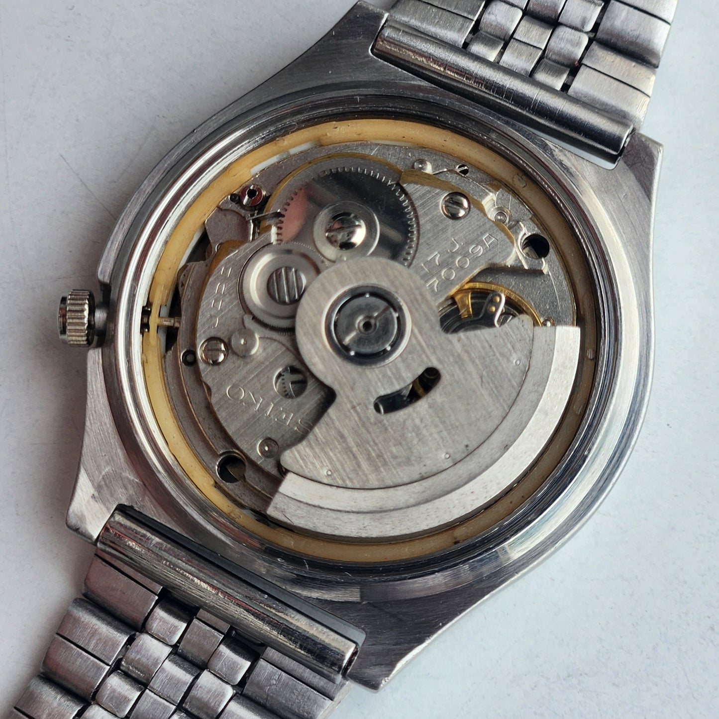 Vintage 1980 Original Seiko 5 Automatic 7009-3161 Black Face 17 Jewels Day-Date Japanese Men's Wrist Watch EG116