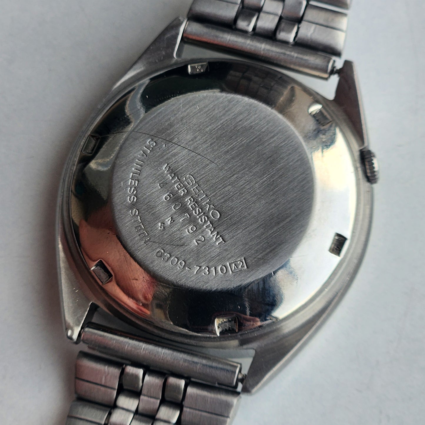 Vintage 1984 Original Seiko 5 Automatic 6309-7310 Grey Face 17 Jewels Day-Date Japanese Men's Wrist Watch EG117