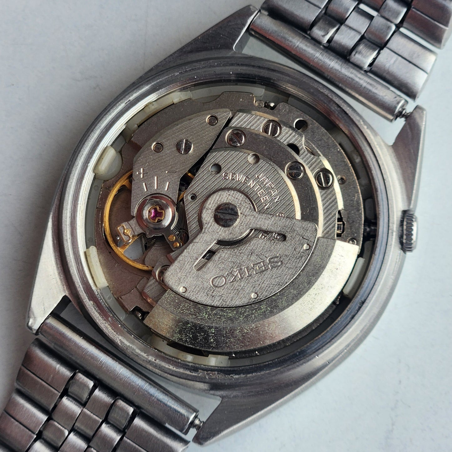 Vintage 1984 Original Seiko 5 Automatic 6309-7310 Grey Face 17 Jewels Day-Date Japanese Men's Wrist Watch EG117