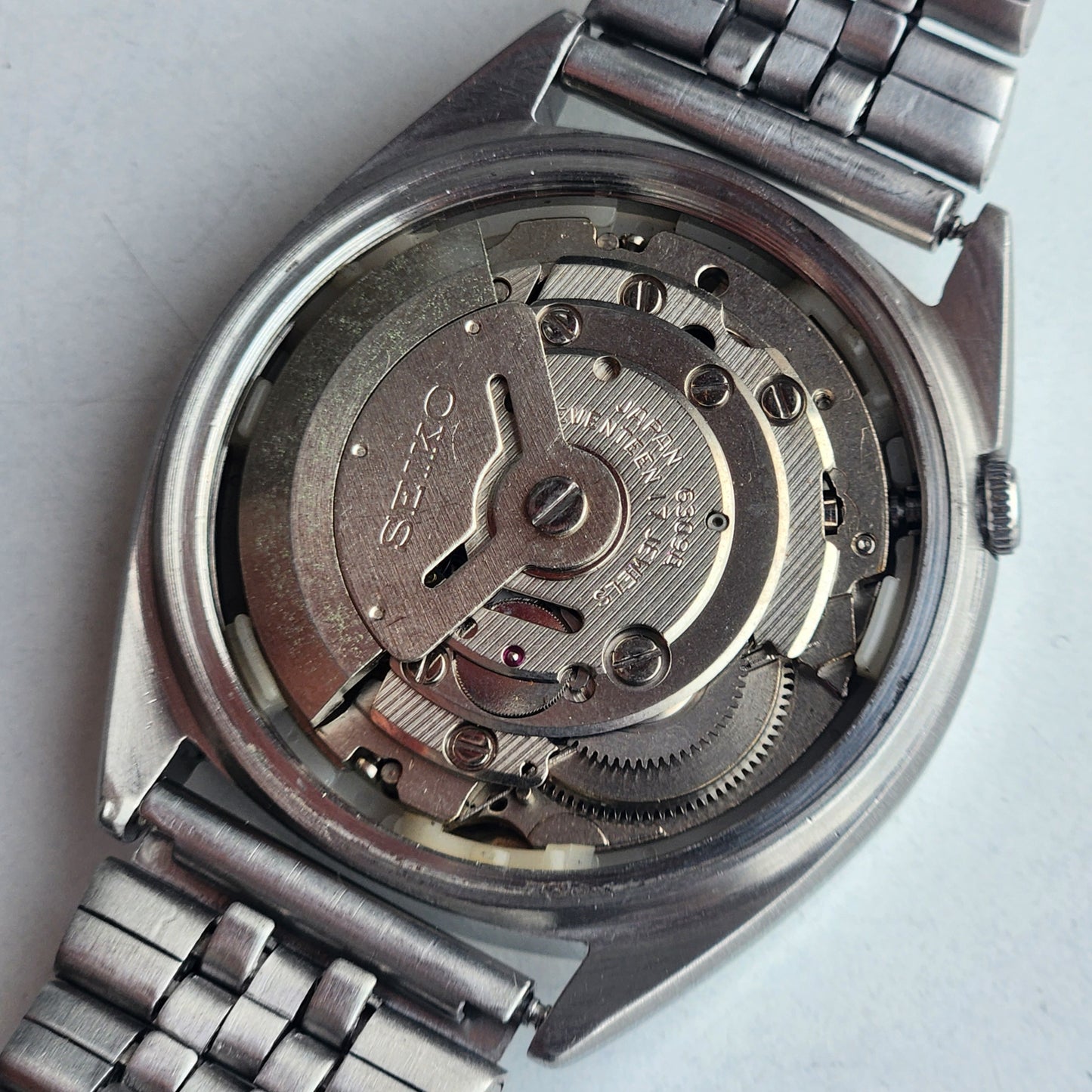 Vintage 1984 Original Seiko 5 Automatic 6309-7310 Grey Face 17 Jewels Day-Date Japanese Men's Wrist Watch EG117