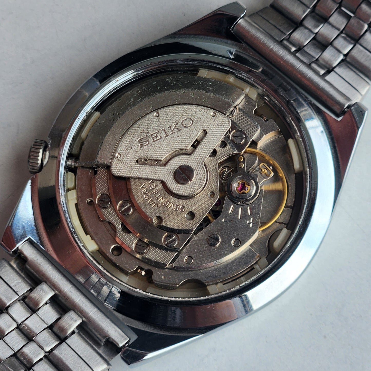 Vintage 1984 Original Seiko 5 Automatic 6309-9900 White Face 17 Jewels Day-Date Japanese Men's Wrist Watch EG118