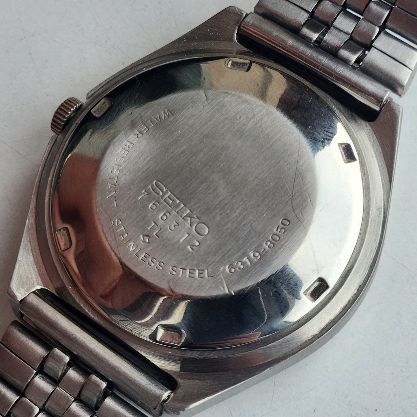 Vintage 1977 Original Seiko 5 Automatic 6319-8050 Blue Face 21 Jewels Day-Date Japanese Men's Wrist Watch EG121