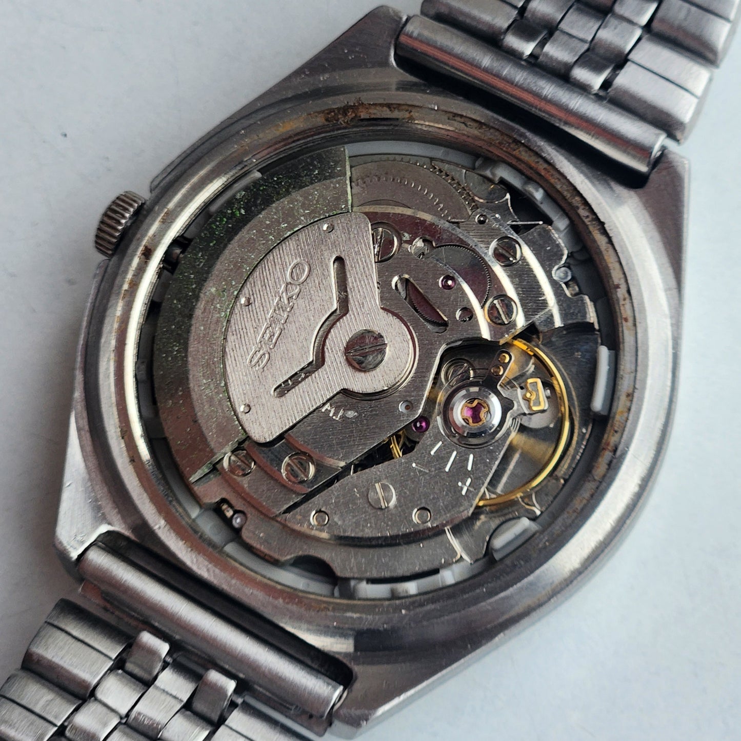 Vintage 1977 Original Seiko 5 Automatic 6319-8050 Blue Face 21 Jewels Day-Date Japanese Men's Wrist Watch EG121