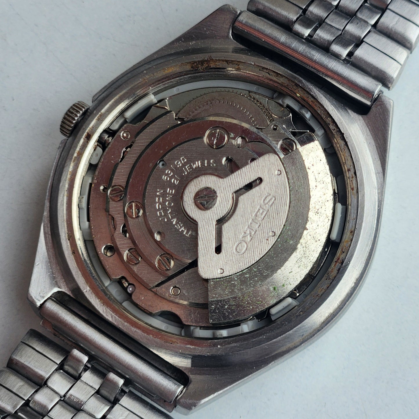 Vintage 1977 Original Seiko 5 Automatic 6319-8050 Blue Face 21 Jewels Day-Date Japanese Men's Wrist Watch EG121