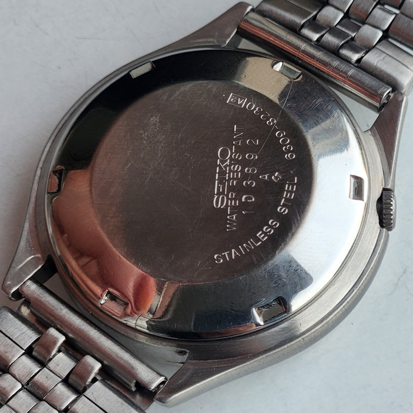 Vintage 1981 Original Seiko 5 Automatic 6309-8230 Black Face 17 Jewels Day-Date Japanese Men's Wrist Watch EG124