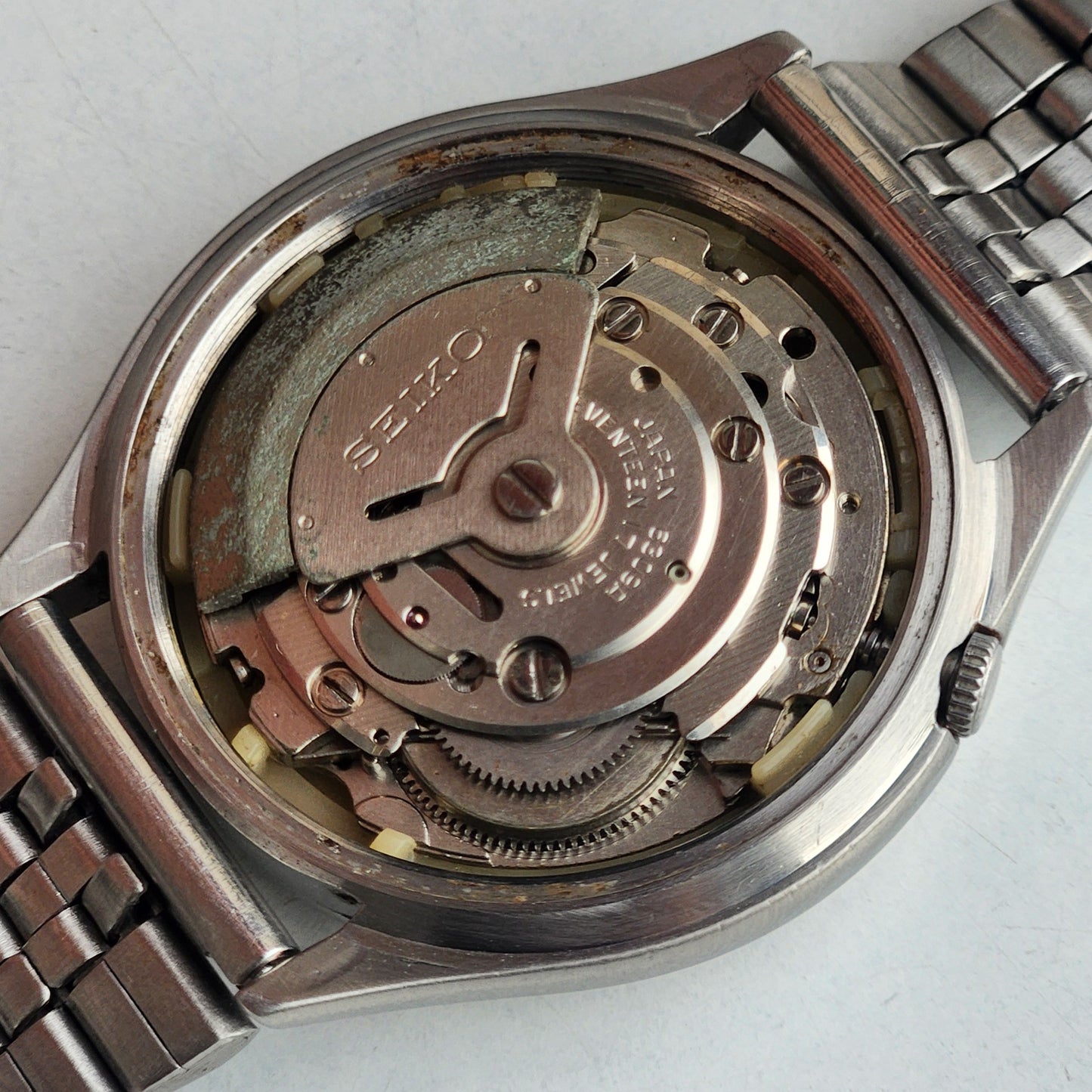 Vintage 1981 Original Seiko 5 Automatic 6309-8230 Black Face 17 Jewels Day-Date Japanese Men's Wrist Watch EG124