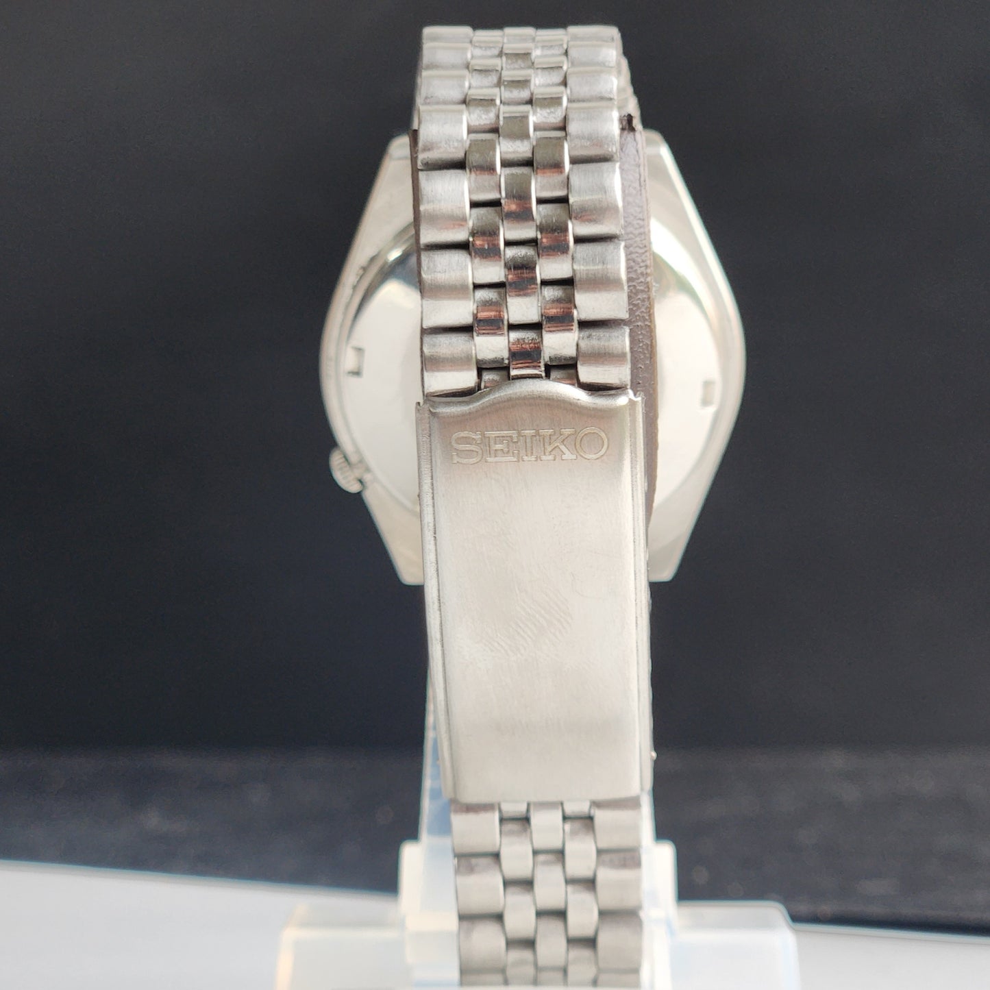 Vintage 1982 Original Seiko 5 Automatic 6309-6020 Black Face 17 Jewels Day-Date Japanese Men's Wrist Watch EG128
