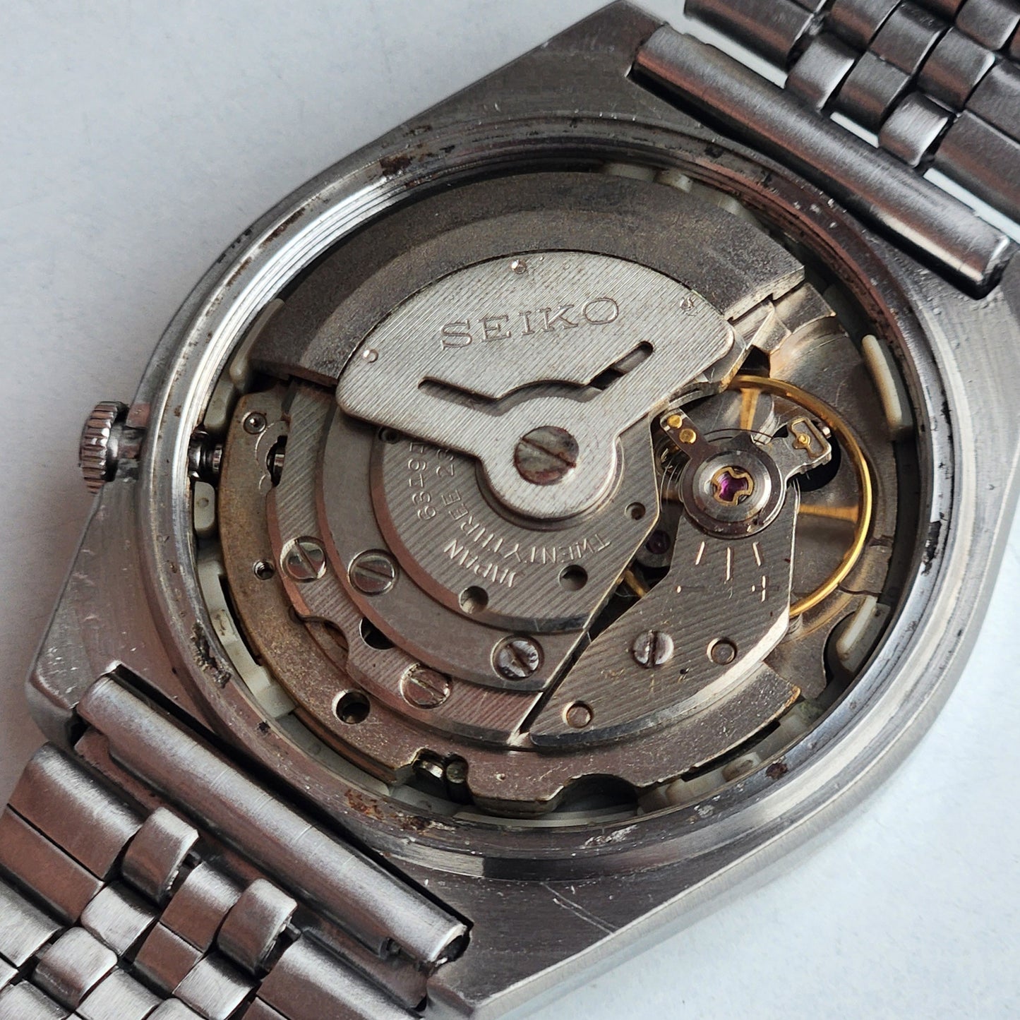 Vintage 1982 Original Seiko 5 Automatic 6309-6020 Black Face 17 Jewels Day-Date Japanese Men's Wrist Watch EG128