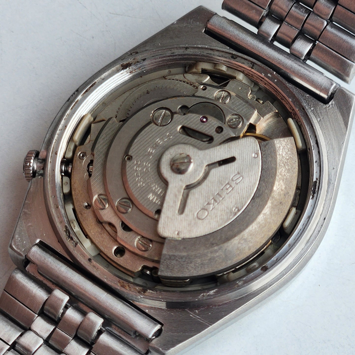 Vintage 1982 Original Seiko 5 Automatic 6309-6020 Black Face 17 Jewels Day-Date Japanese Men's Wrist Watch EG128