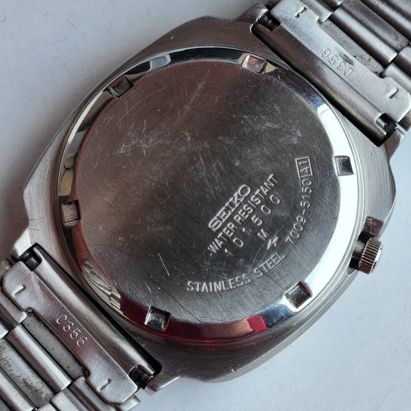Vintage 1981 Original Seiko 5 Automatic 7009-5150 Black Face 17 Jewels Day-Date Japanese Men's Wrist Watch EG130