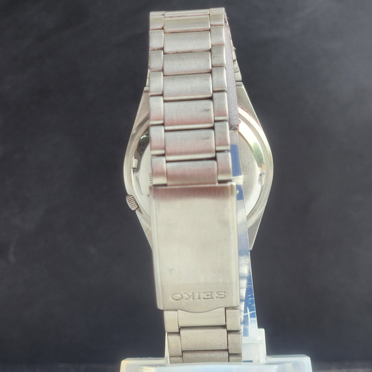 Vintage 1997 Original Seiko 5 Automatic 7S26-3130 White Face 21 Jewels Day-Date Japanese Men's Wrist Watch EG131