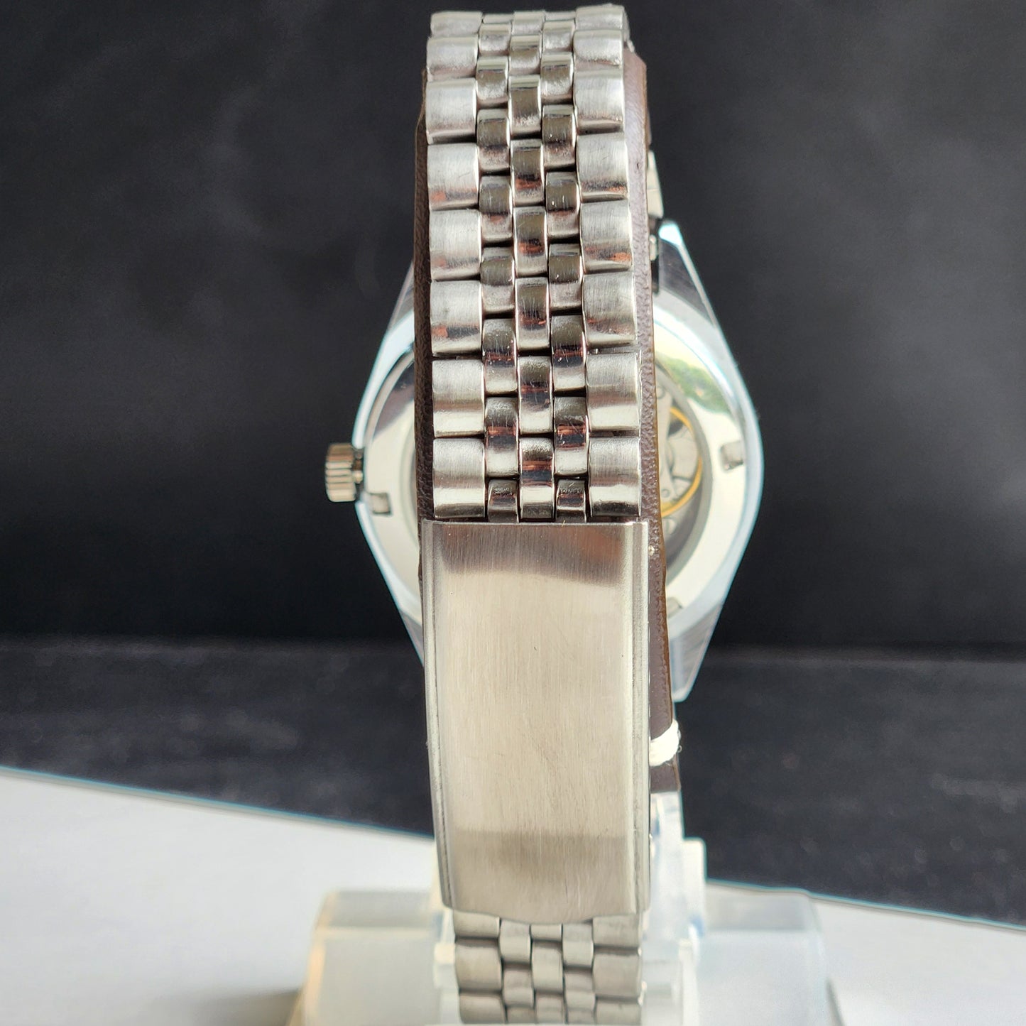 Vintage HMT Kohinoor Hand Winding 17 Jewels Tiffany Blue Face Fluted Bezel Jubilee Bracelet Men's Wrist Watch G60