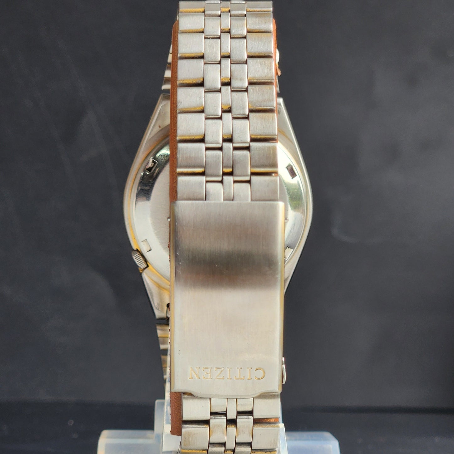 Vintage 1980 Original Citizen Automatic 8200 Black Face 21 Jewels Day-Date Japanese Men's Wrist Watch ET01