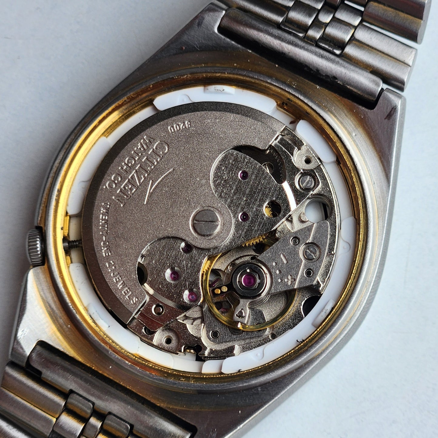 Vintage 1980 Original Citizen Automatic 8200 Black Face 21 Jewels Day-Date Japanese Men's Wrist Watch ET01