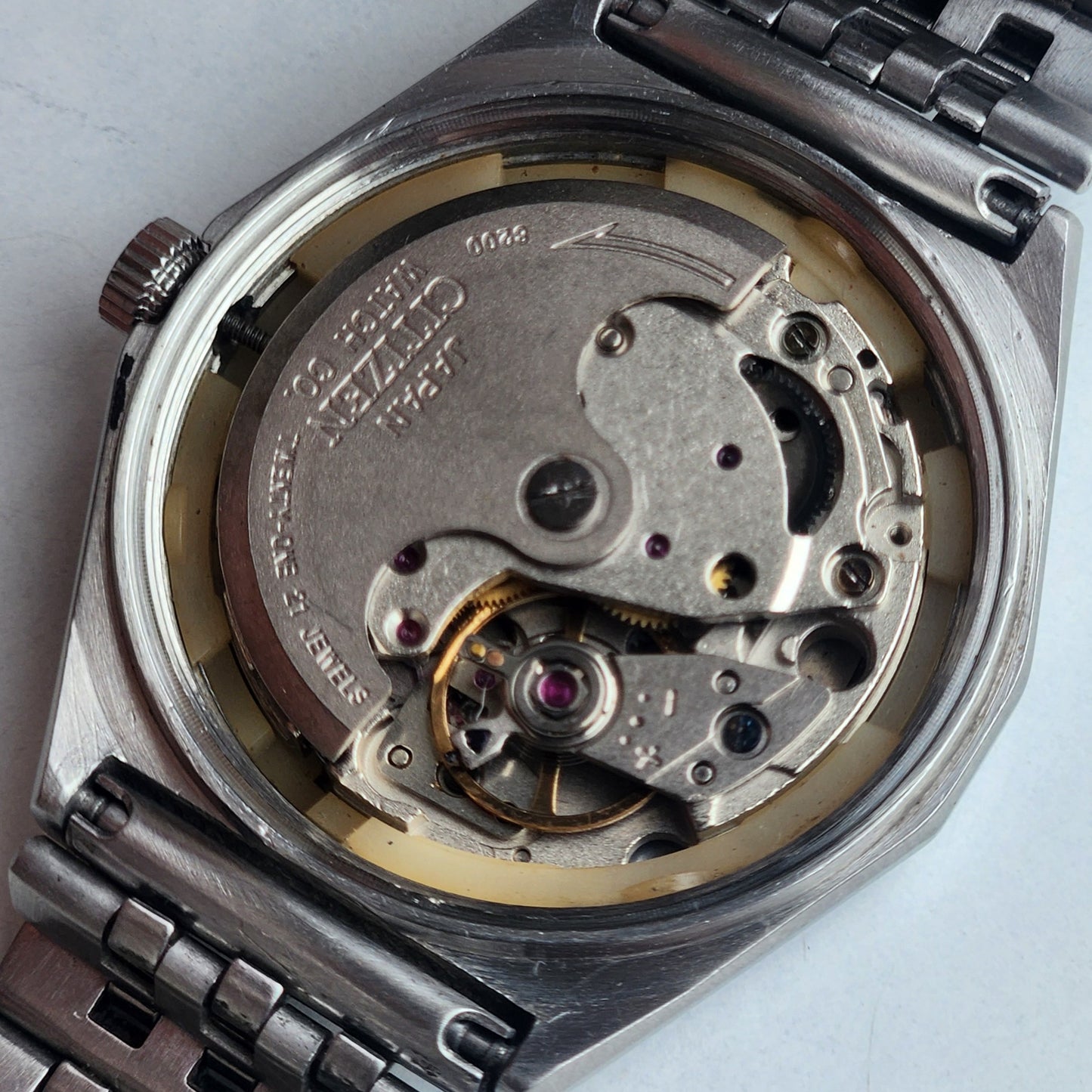 Vintage 1981 Original Citizen Automatic 8200 Blue Face 21 Jewels Day-Date Japanese Men's Wrist Watch ET02