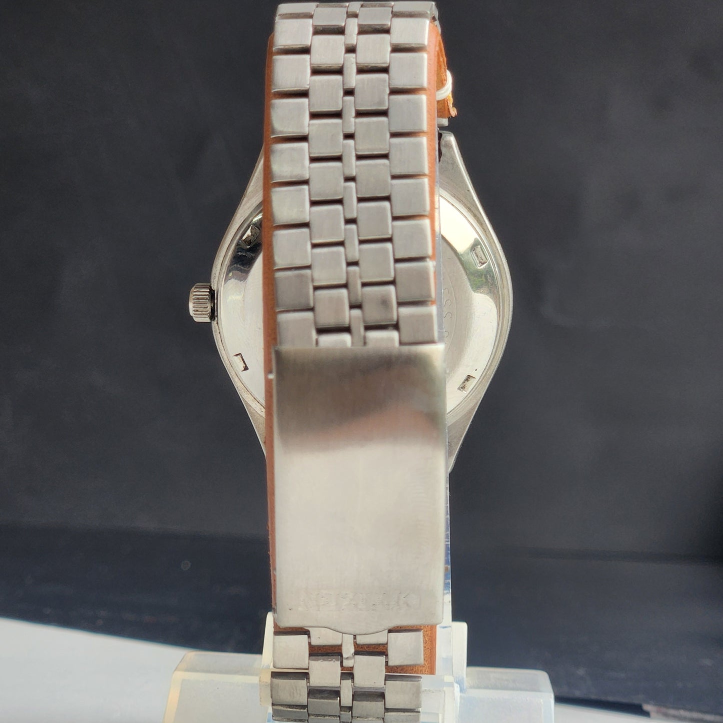 Vintage 1991 Original Citizen Automatic 8200 Silver Face 21 Jewels Day-Date Japanese Men's Wrist Watch ET03