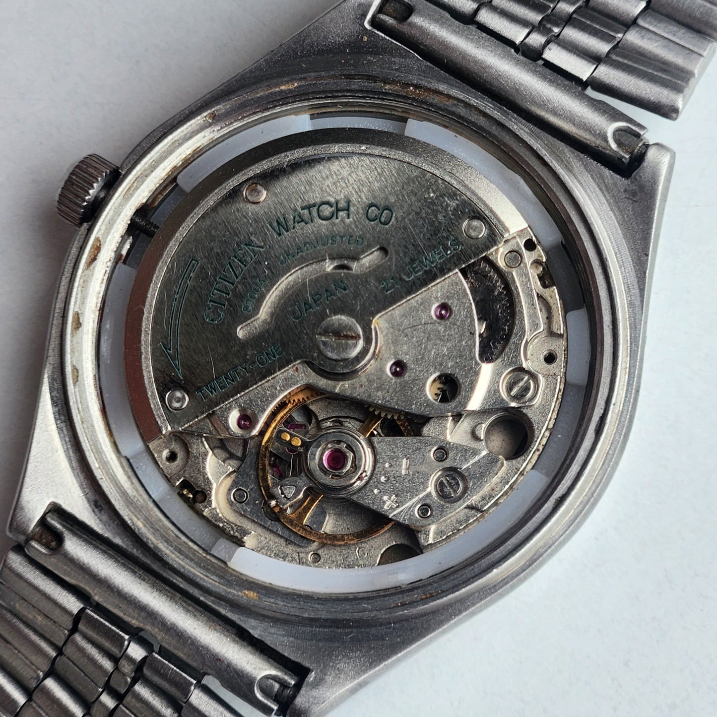 Vintage 1991 Original Citizen Automatic 8200 Silver Face 21 Jewels Day-Date Japanese Men's Wrist Watch ET03