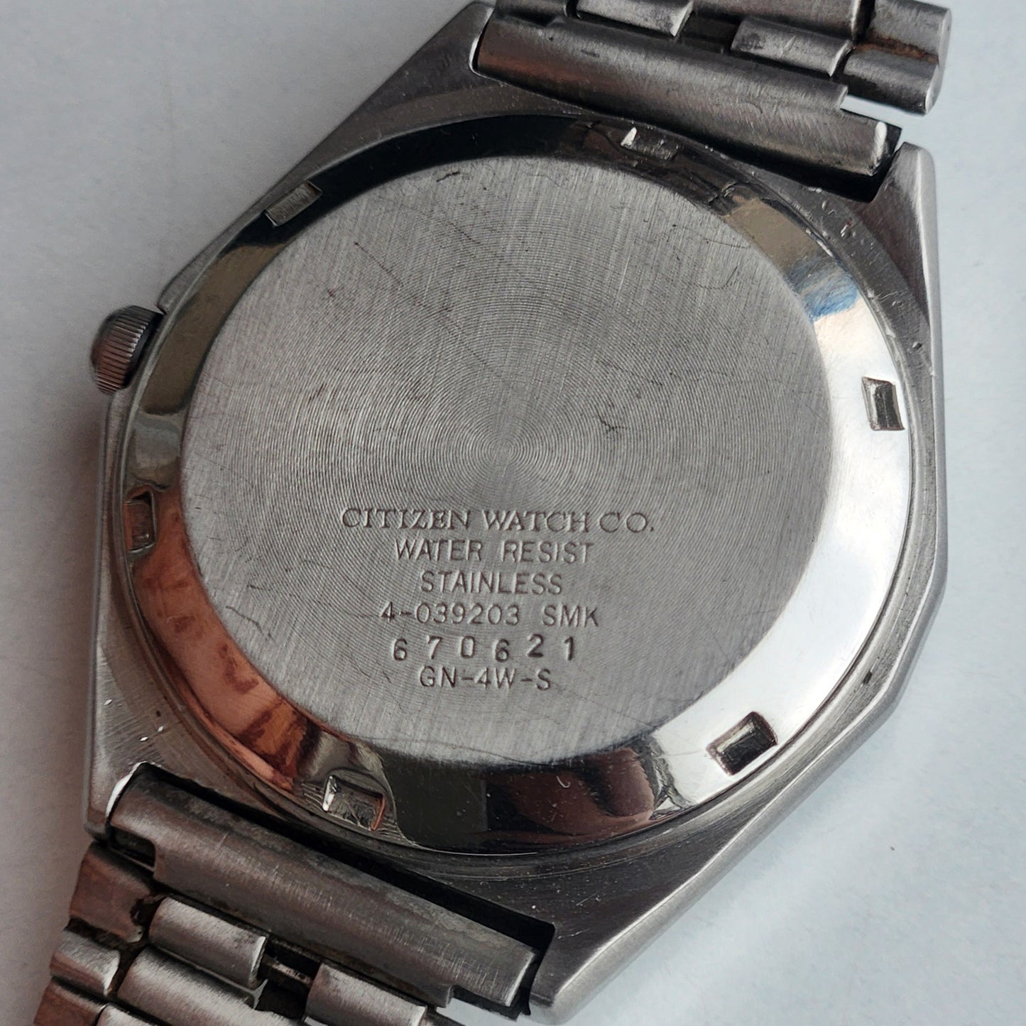 Vintage 1986 Original Citizen Automatic 8200 Grey Face 21 Jewels Day-Date Japanese Men's Wrist Watch ET04