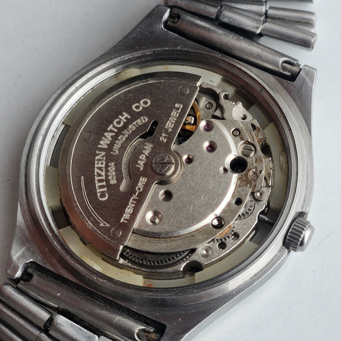Vintage 1980 Original Citizen Automatic 8200 Golden Face 21 Jewels Day-Date Japanese Men's Wrist Watch ET06