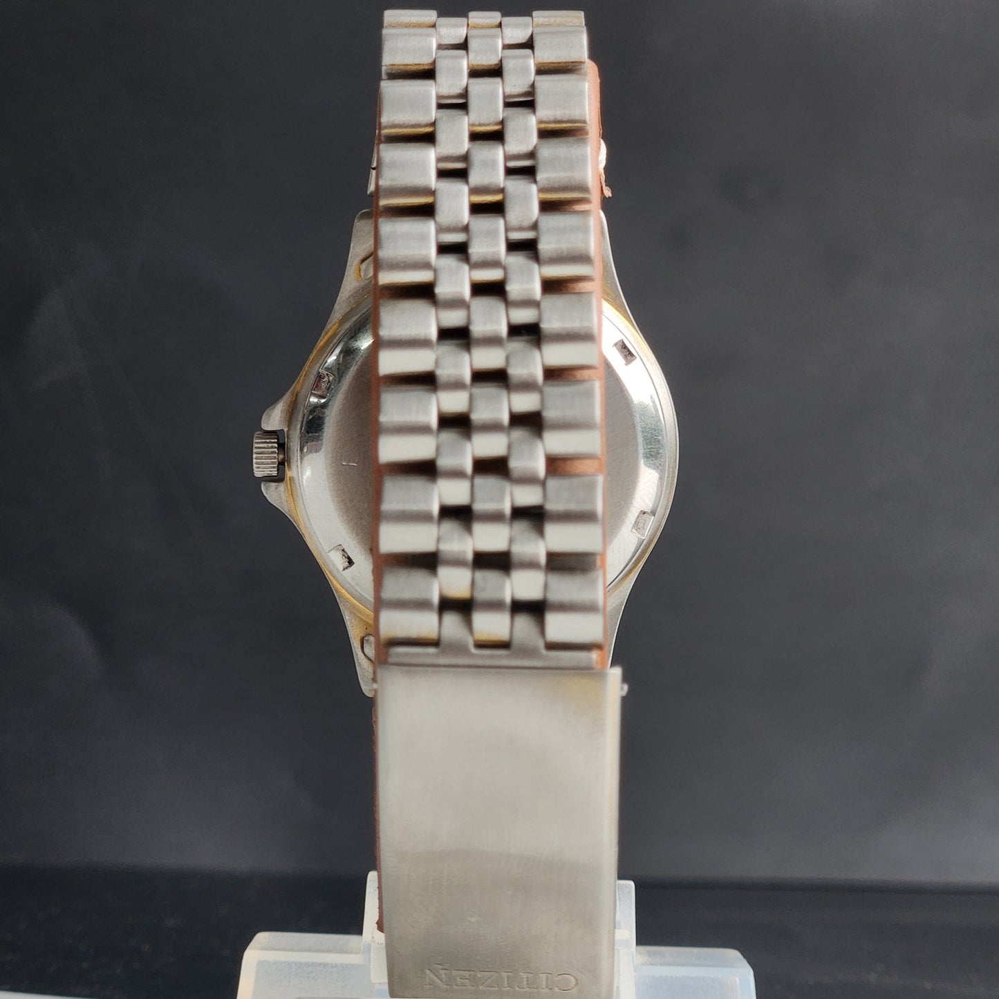 Vintage 1990 Original Citizen Automatic 8200 Black Face 21 Jewels Day-Date Japanese Men's Wrist Watch ET08