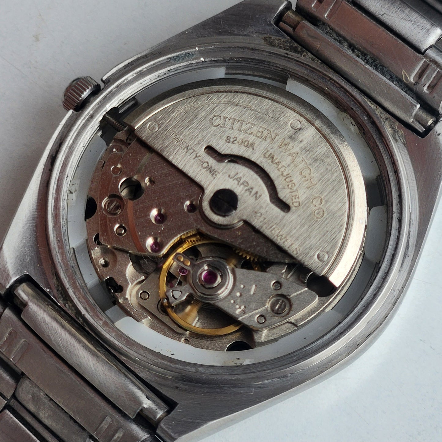 Vintage 1984 Original Citizen Automatic 8200 Golden Face 21 Jewels Day-Date Japanese Men's Wrist Watch ET10