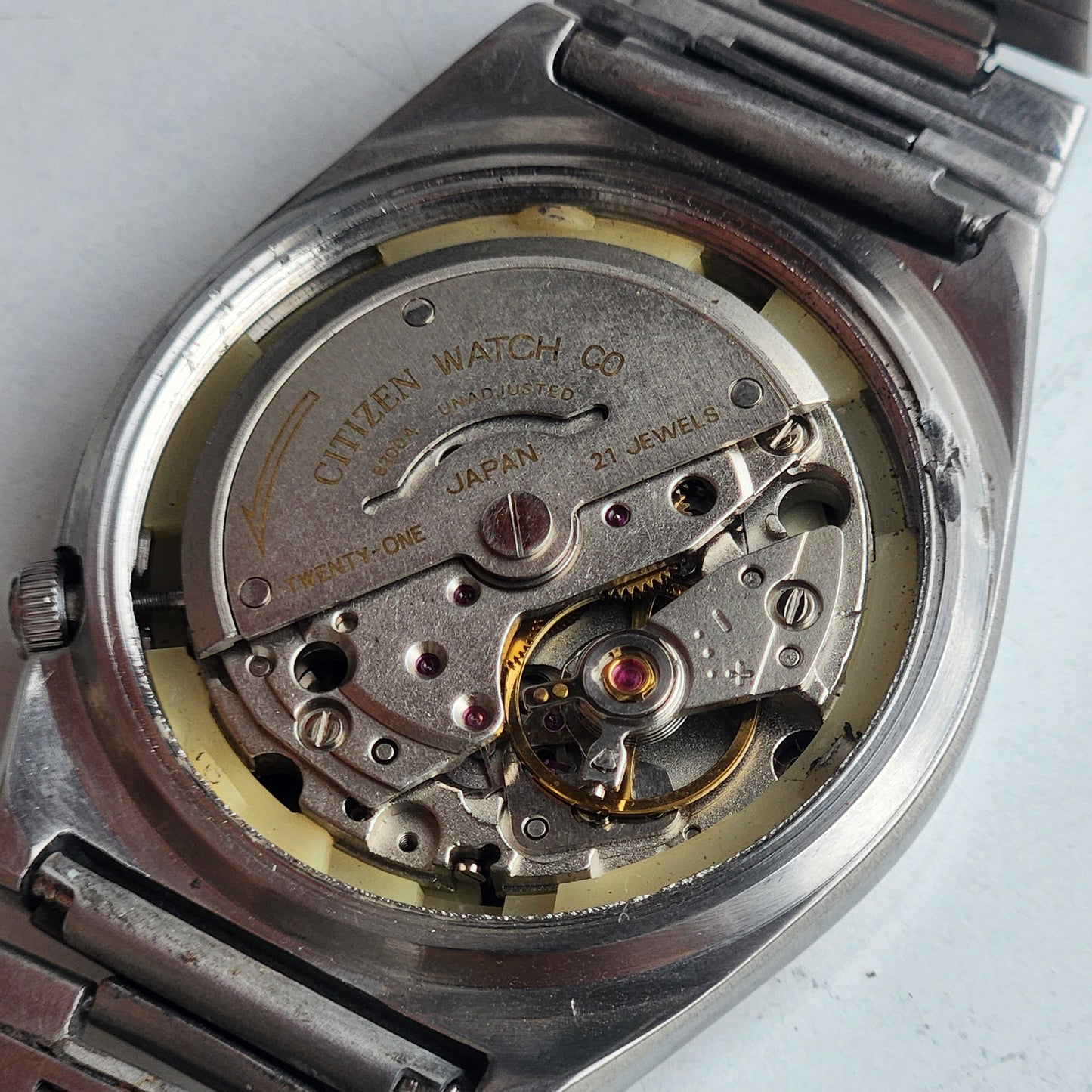 Vintage 1989 Original Citizen Automatic 8200 Black Face 21 Jewels Day-Date Japanese Men's Wrist Watch ET13