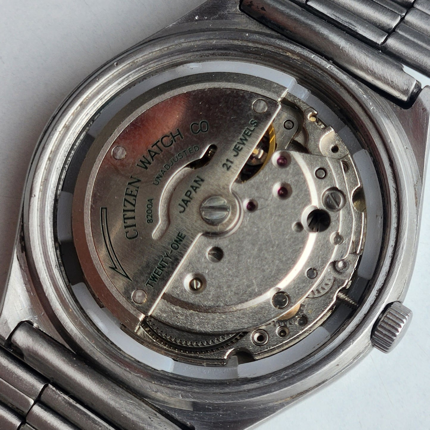 Vintage 1990 Original Citizen Automatic 8200 Golden Face 21 Jewels Day-Date Japanese Men's Wrist Watch ET14