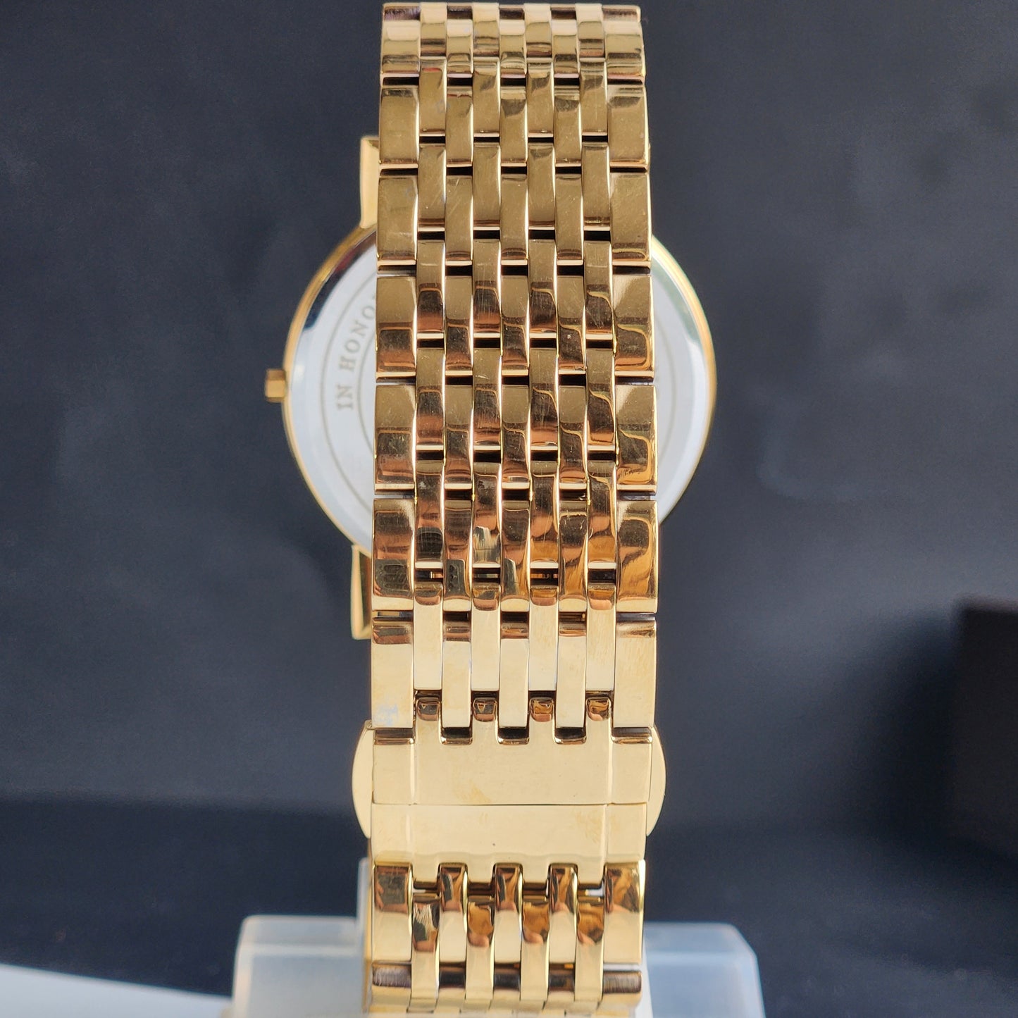 Original TITAN EDGE 1595WAA34 Round Golden Face 38MM Case Men's Watch H04