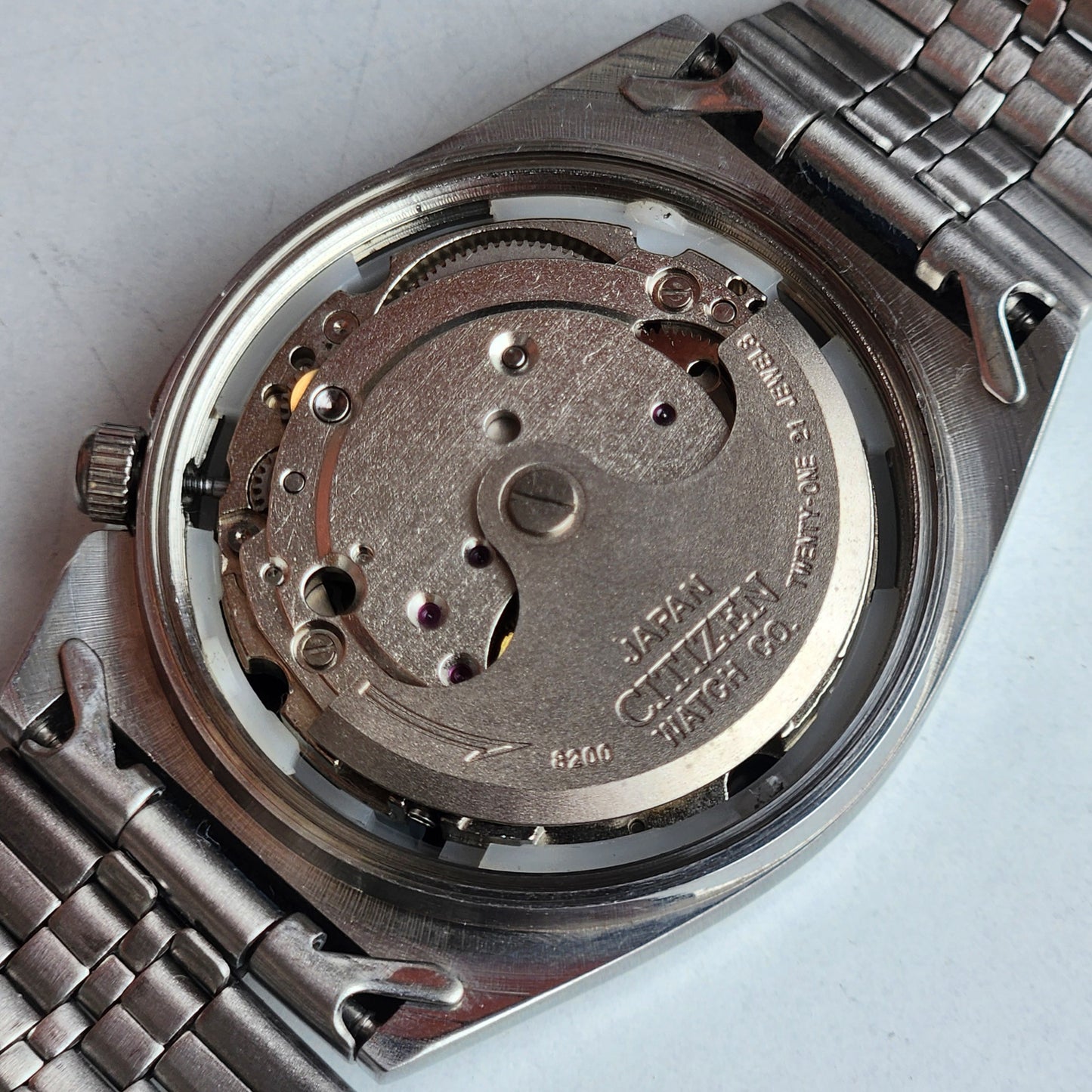 Vintage 1987 Original Citizen Automatic 8200 Black Face 21 Jewels Day-Date Japanese Men's Wrist Watch ET20