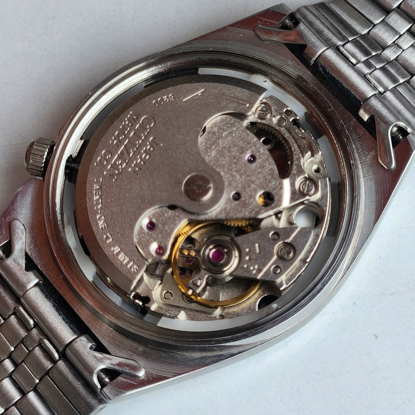 Vintage 1987 Original Citizen Automatic 8200 Black Face 21 Jewels Day-Date Japanese Men's Wrist Watch ET20