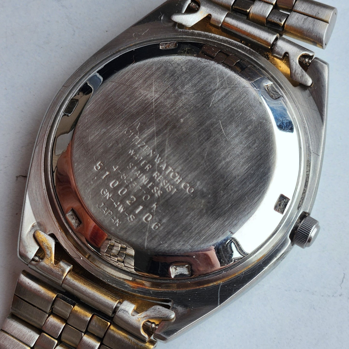 Vintage 1995 Original Citizen Automatic 8200 Black Face 21 Jewels Day-Date Japanese Men's Wrist Watch ET21