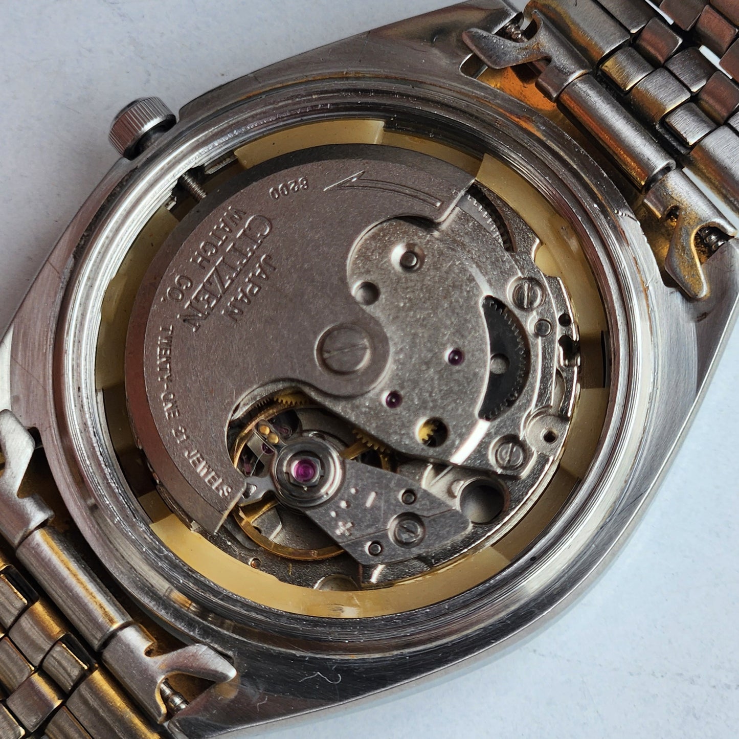 Vintage 1995 Original Citizen Automatic 8200 Black Face 21 Jewels Day-Date Japanese Men's Wrist Watch ET21