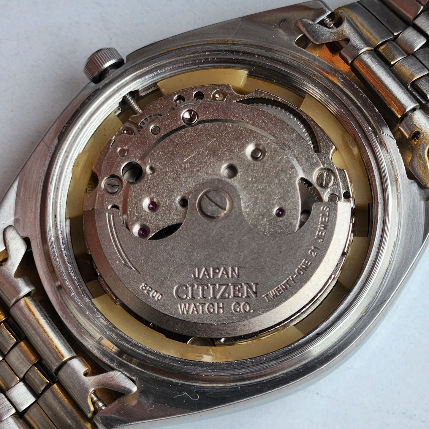 Vintage 1995 Original Citizen Automatic 8200 Black Face 21 Jewels Day-Date Japanese Men's Wrist Watch ET21