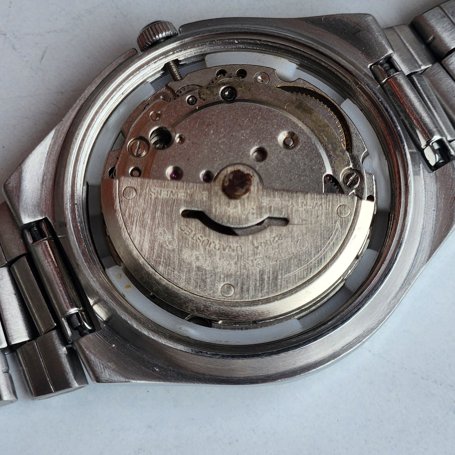 Vintage 1981 Original Citizen Automatic 8200 Grey Face 21 Jewels Day-Date Japanese Men's Wrist Watch ET22