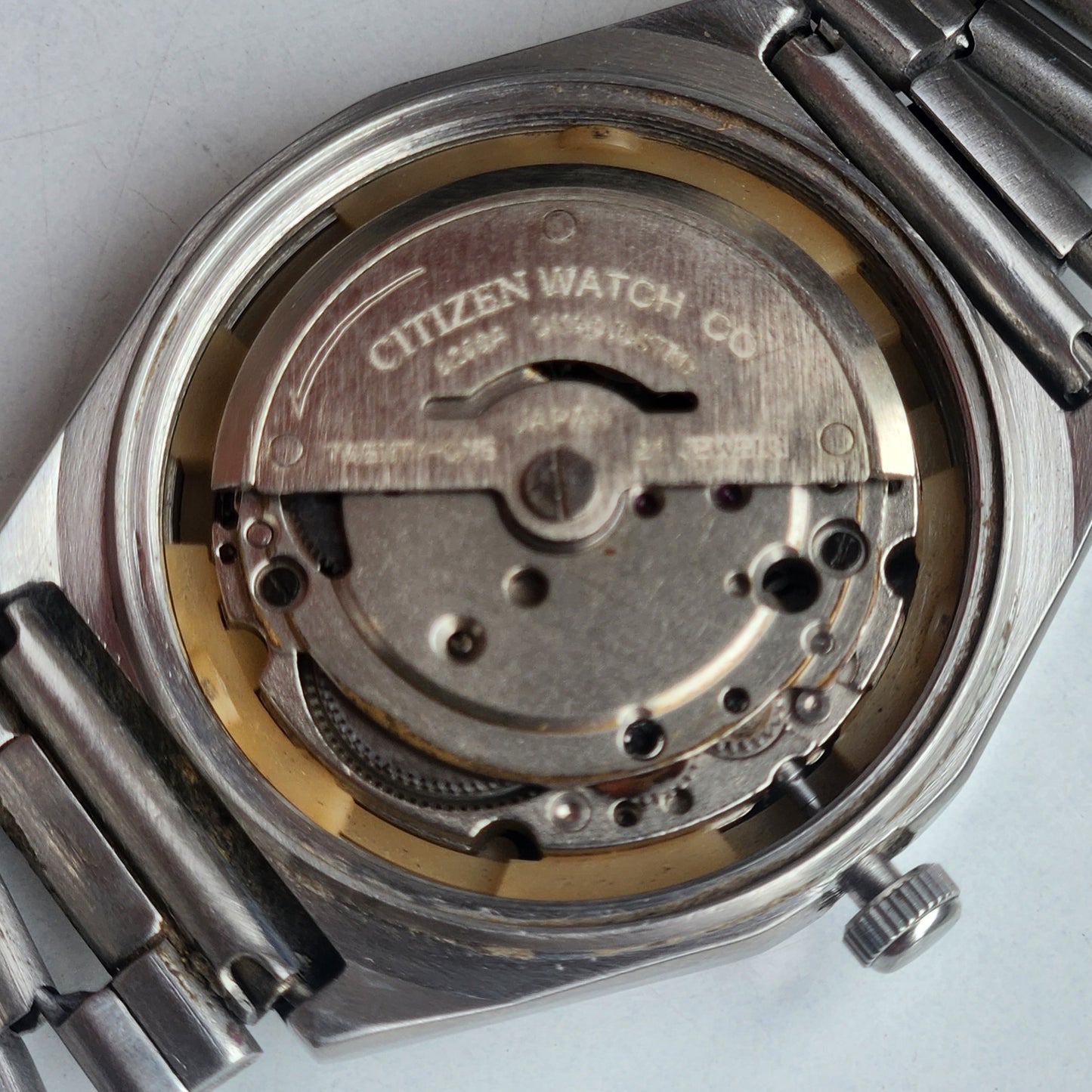 Vintage 1990 Original Citizen Automatic 8200 Black Face 21 Jewels Day-Date Japanese Men's Wrist Watch ET23