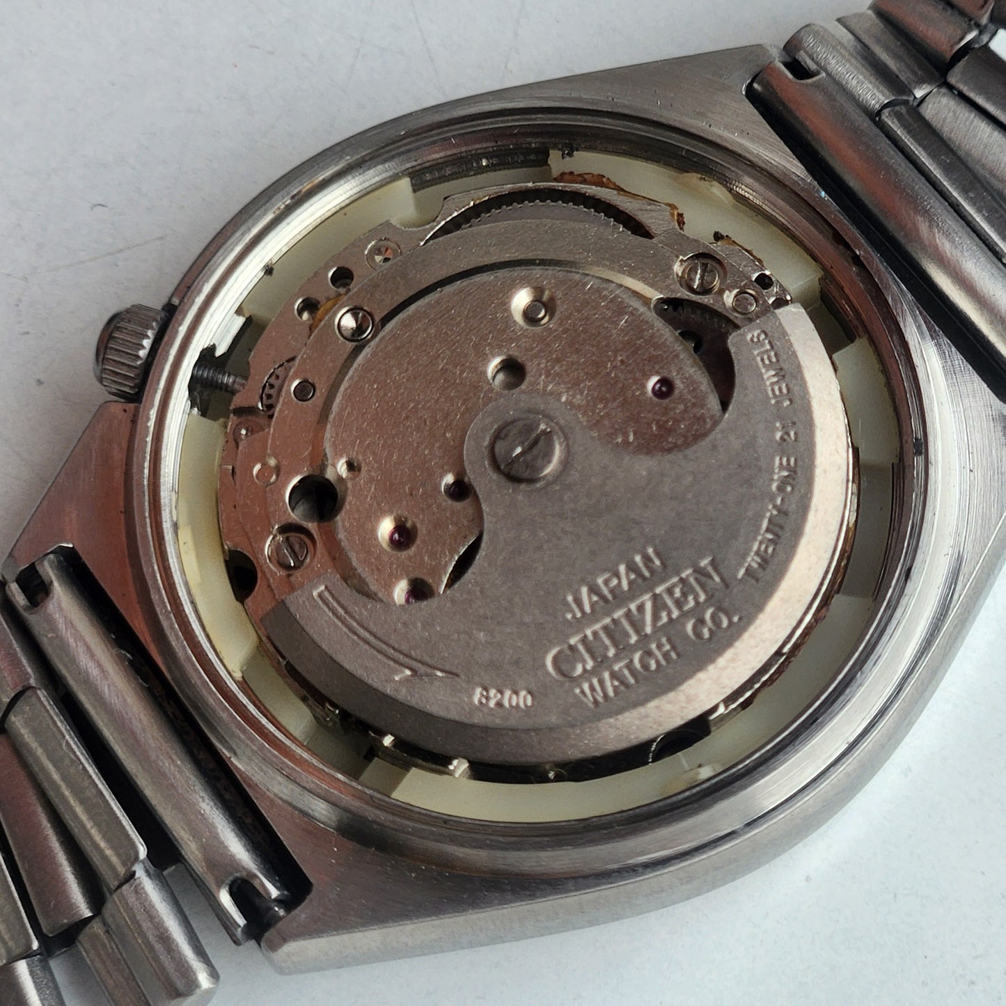 Vintage 1995 Original Citizen Automatic 8200 Black Face 21 Jewels Day-Date Japanese Men's Wrist Watch ET30