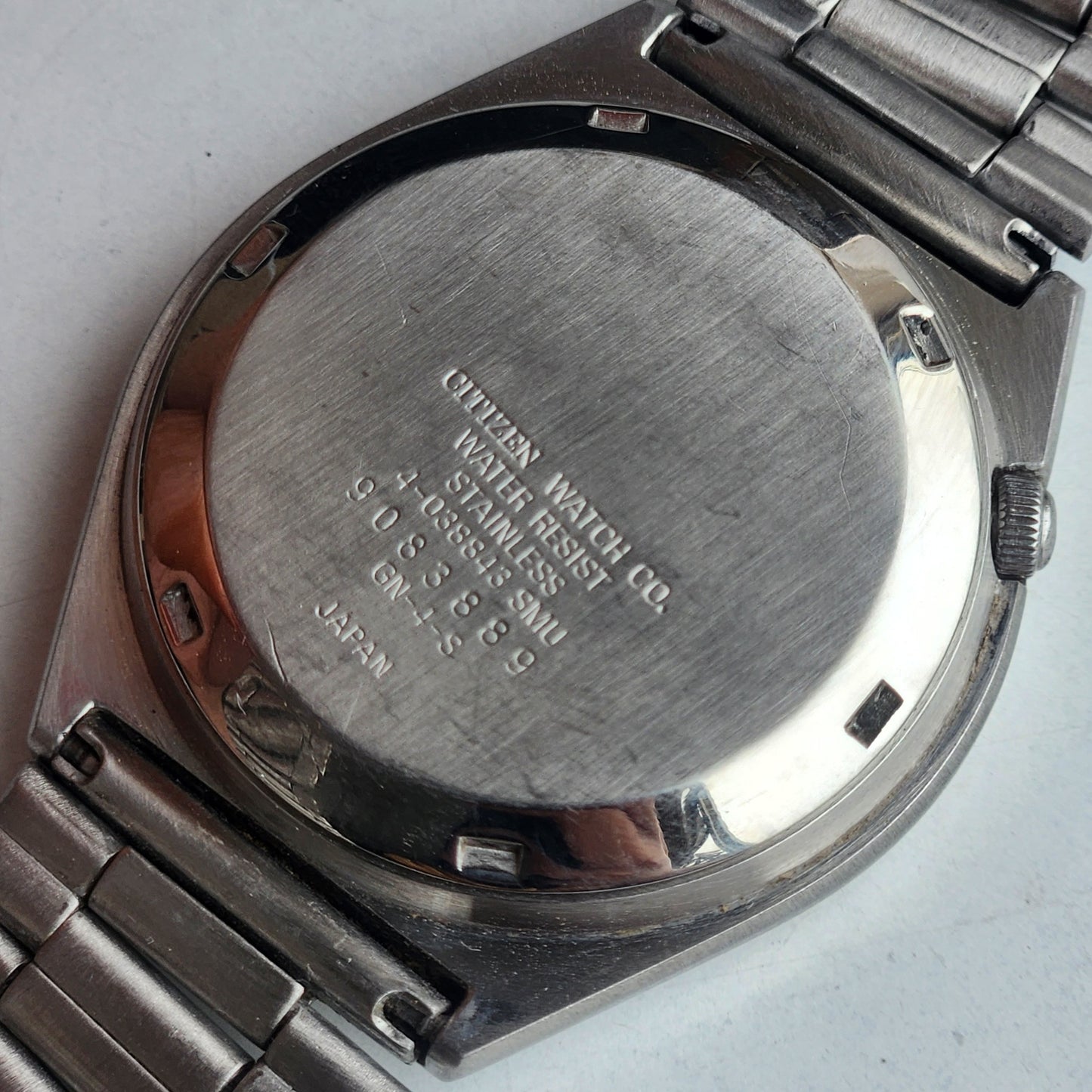 Vintage 1989 Original Citizen Automatic 8200 Grey Face 21 Jewels Day-Date Japanese Men's Wrist Watch ET32