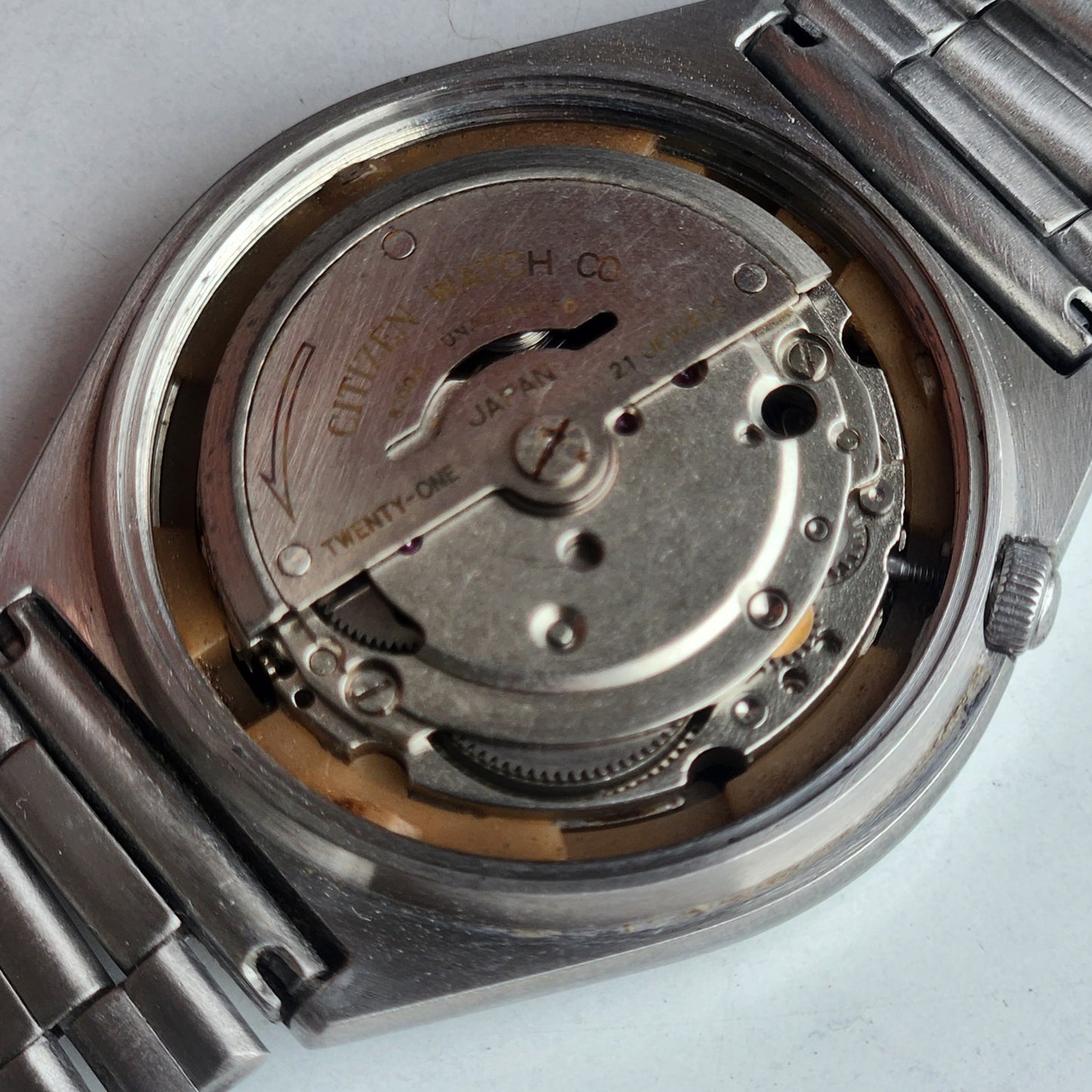 Vintage 1989 Original Citizen Automatic 8200 Grey Face 21 Jewels Day-Date Japanese Men's Wrist Watch ET32