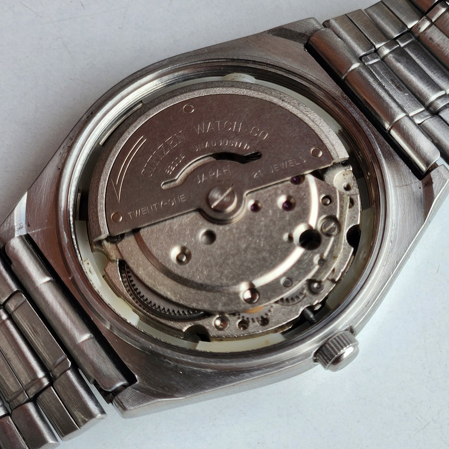 Vintage 1990 Original Citizen Automatic 8200 Black Face 21 Jewels Day-Date Japanese Men's Wrist Watch ET33