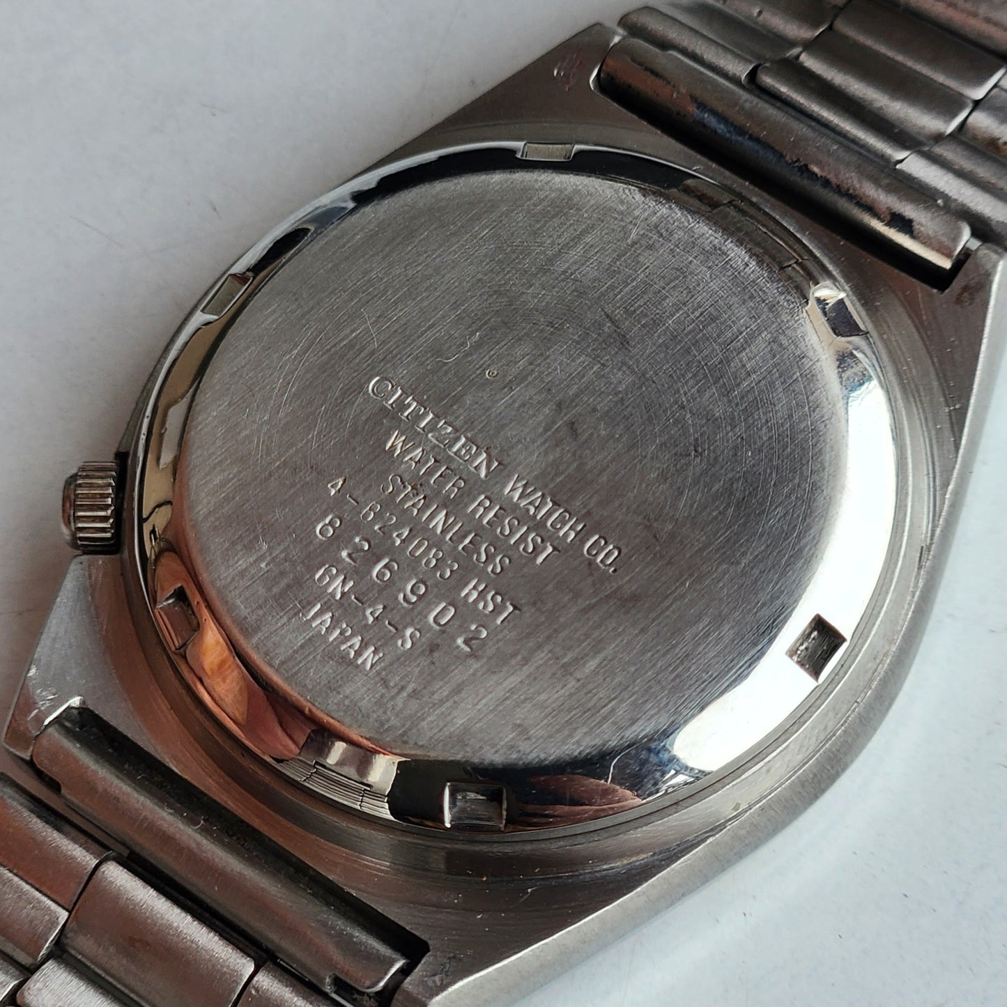 Vintage 1988 Original Citizen Automatic 8200 Black/Grey Face 21 Jewels Day-Date Japanese Men's Wrist Watch ET35