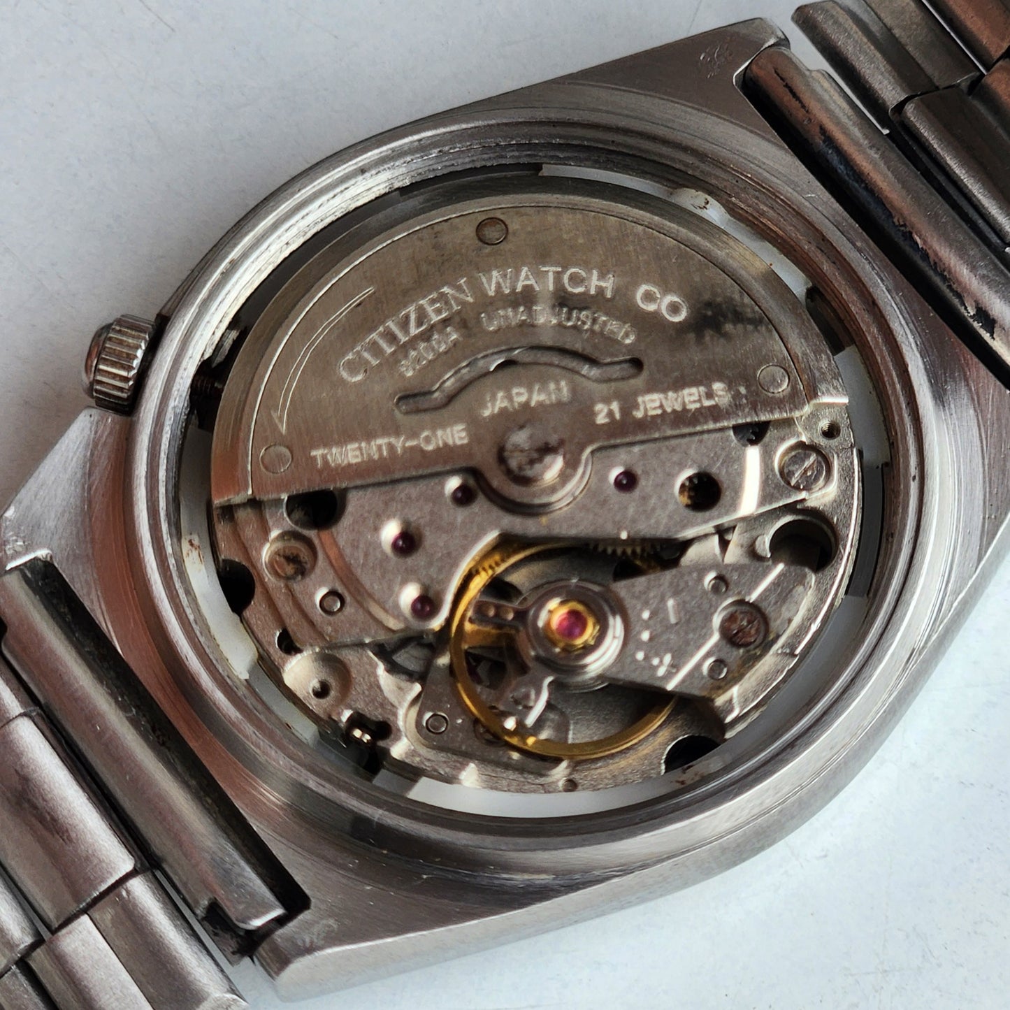 Vintage 1988 Original Citizen Automatic 8200 Black/Grey Face 21 Jewels Day-Date Japanese Men's Wrist Watch ET35