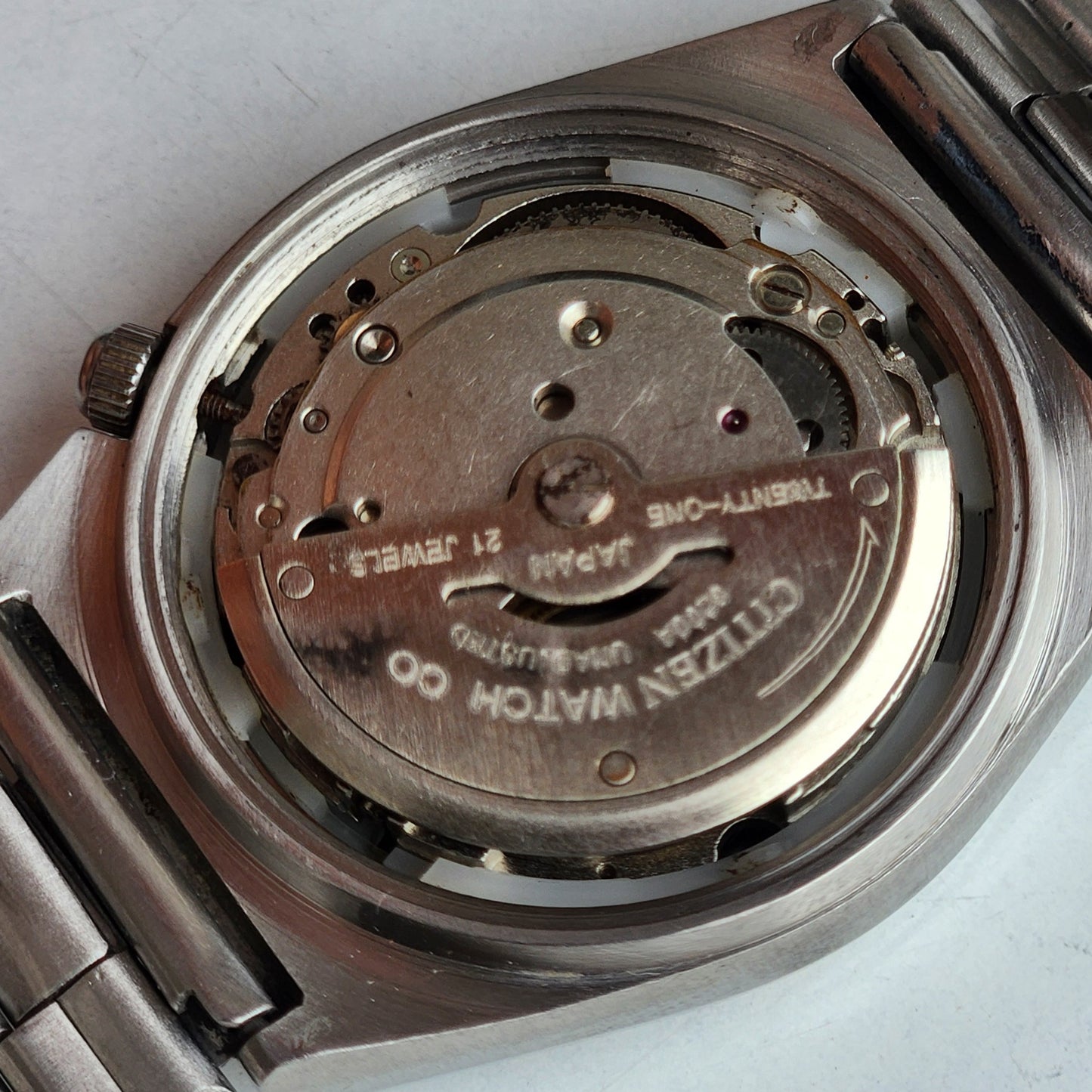 Vintage 1988 Original Citizen Automatic 8200 Black/Grey Face 21 Jewels Day-Date Japanese Men's Wrist Watch ET35
