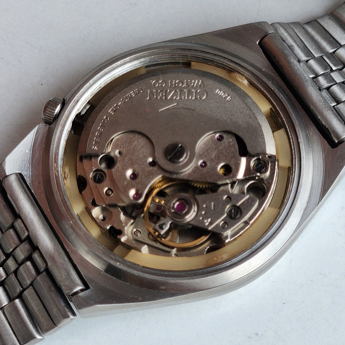 Vintage 1986 Original Citizen Automatic 8200 Black Face 21 Jewels Day-Date Japanese Men's Wrist Watch ET39