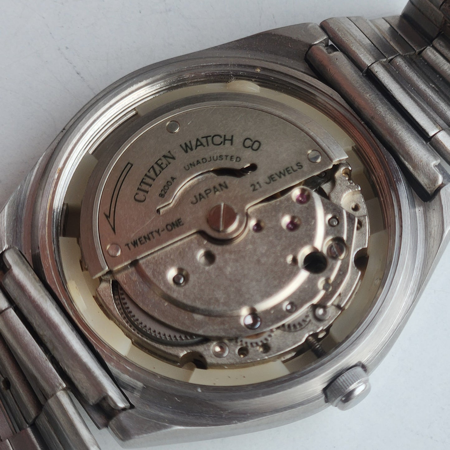 Vintage 1995 Original Citizen Automatic 8200 Balck Face 21 Jewels Day-Date Japanese Men's Wrist Watch ET42