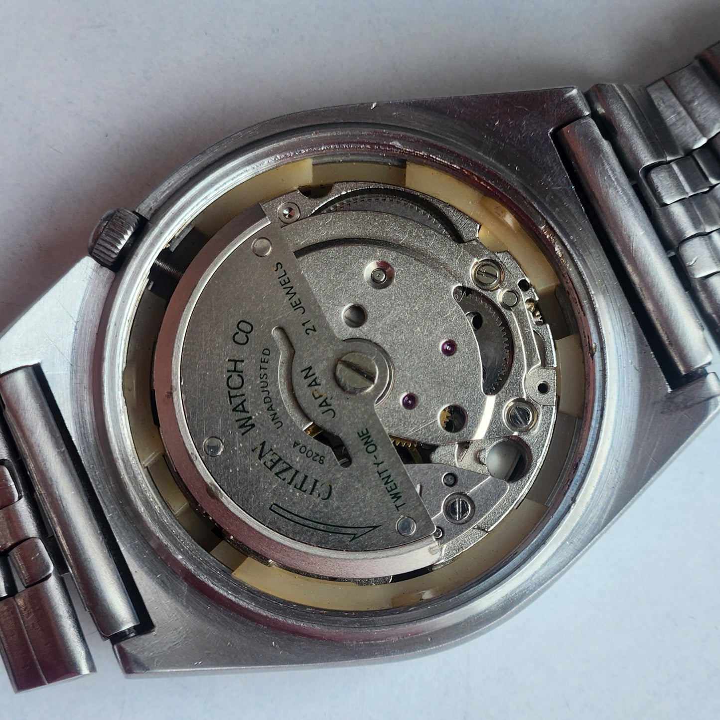 Vintage 1981 Original Citizen Automatic 8200 Black Face 21 Jewels Day-Date Japanese Men's Wrist Watch ET29