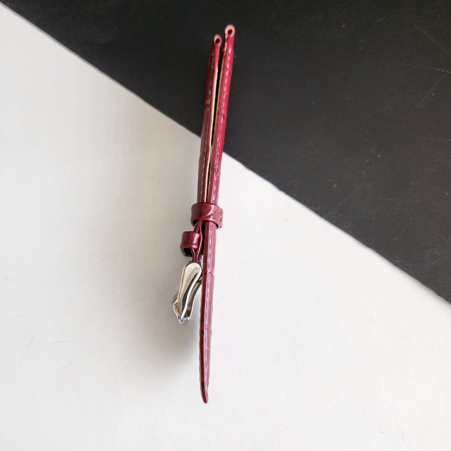 18MM Red Croco Leather Strap for Automatic Mechanical Watches H19