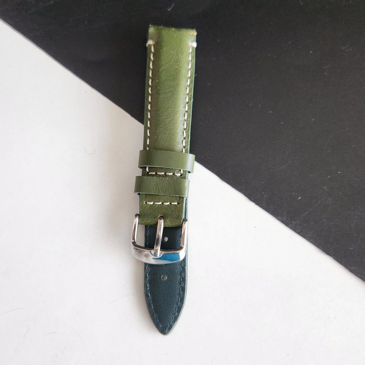 18MM Green Leather Strap for Automatic Mechanical Watches H20