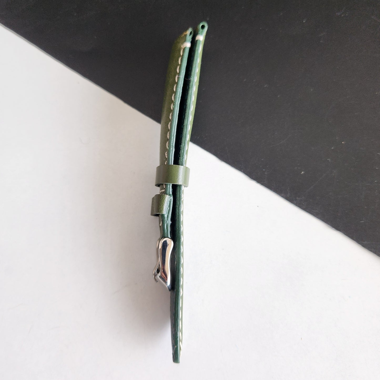 18MM Green Leather Strap for Automatic Mechanical Watches H20