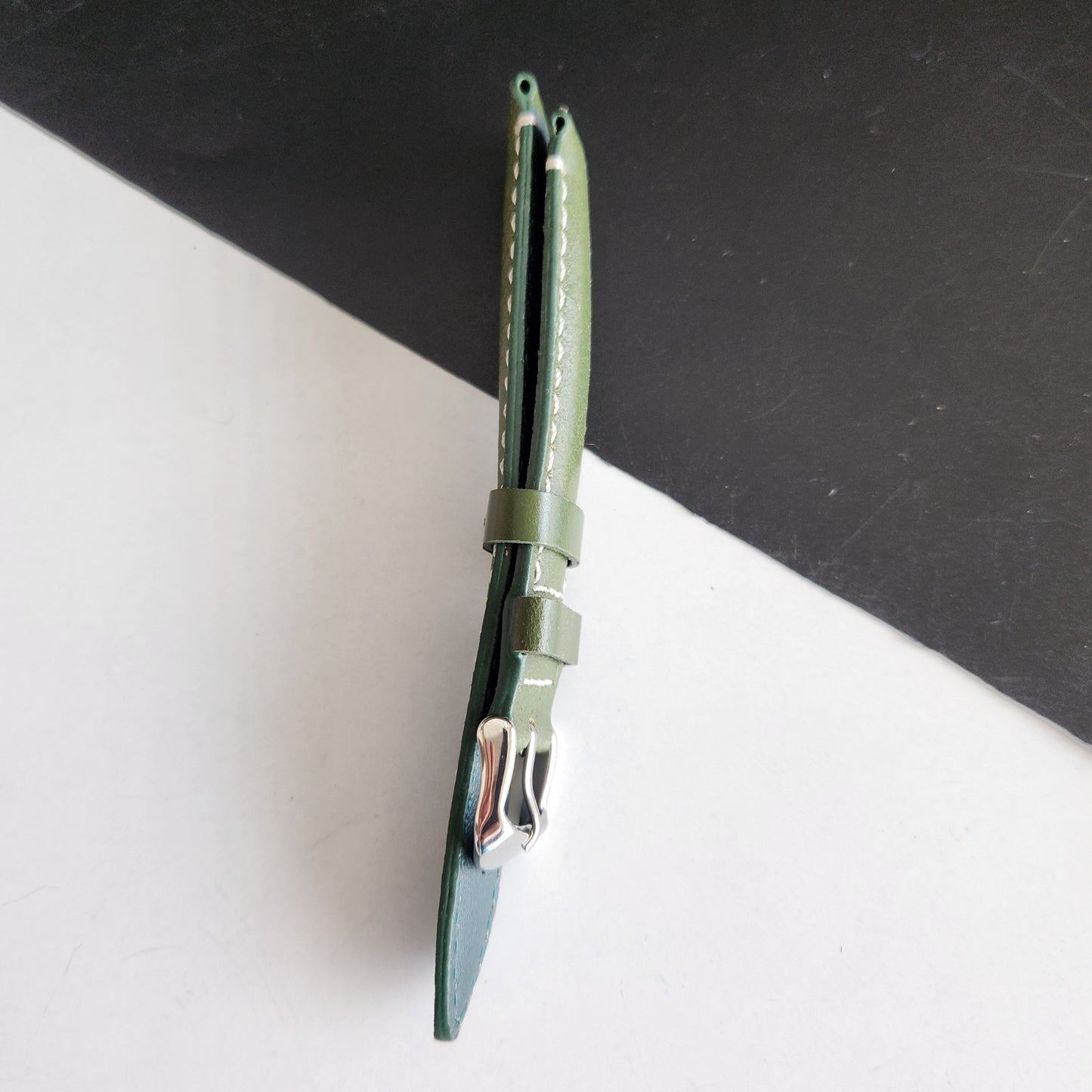 18MM Green Leather Strap for Automatic Mechanical Watches H20
